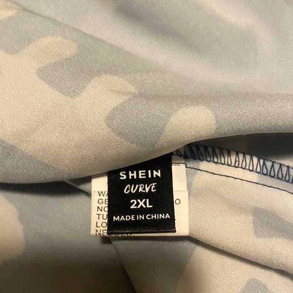 SHEIN Blue and White Embroidered Two-Piece Set - Picture 3 of 4